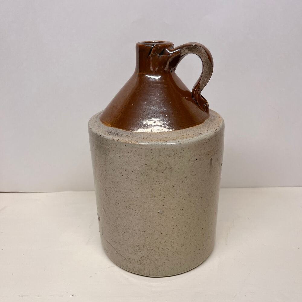 Vintage Primitive Stoneware Whiskey Moonshine Jug FLAW